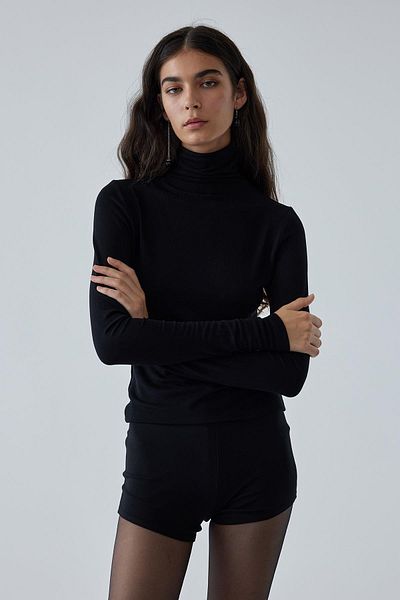 Suud Collection Mia High-Rise Black Bodysuit