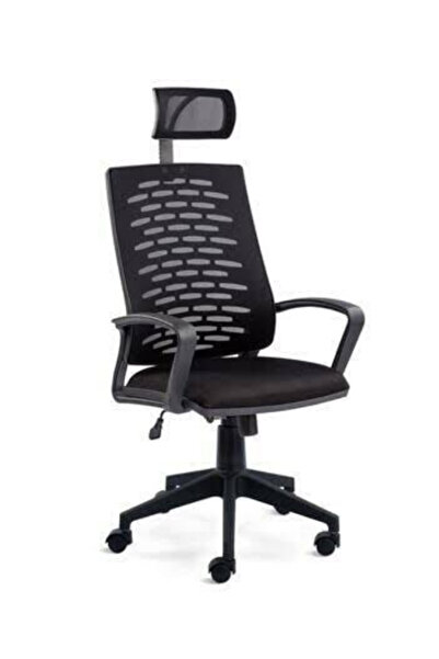 Dopa Fileli Yönetici Koltuğu Başlıklı Fileli Ofis Koltuğu Plastik Ayak Demonte