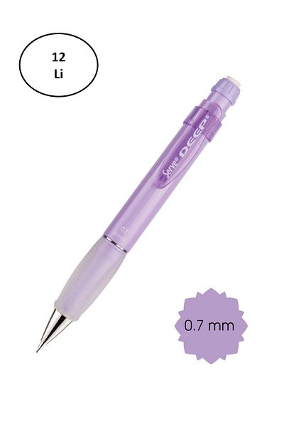 Mu Art Deep 0.7mm Mechanical Pencil Pastel Color Sv-Deep 07 Lavender 12 Pcs