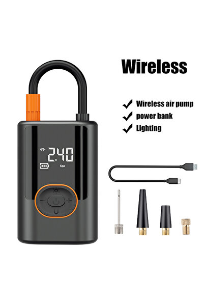 Choice black Wireless Car Air Compressor Air Pump Digital Display Electric Ti...