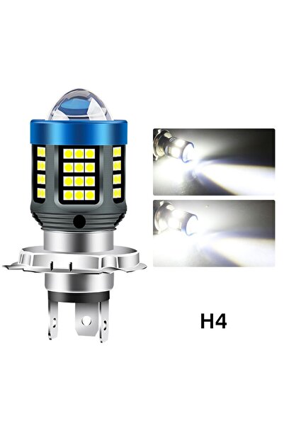 Choice لمبة إضاءة دراجة نارية LED H4 H6 Ba20d بيضاء اللون مع عدسة عين السمكة ...