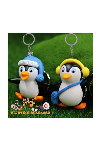 himi bijuteri aksesuar Set de 2 brelocuri pinguin, ornament pentru rucsac, br...