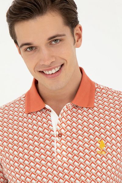 U.S. Polo Assn. Pánske Regular Fit Polo Neck Powder Tričko 50281523-vr042