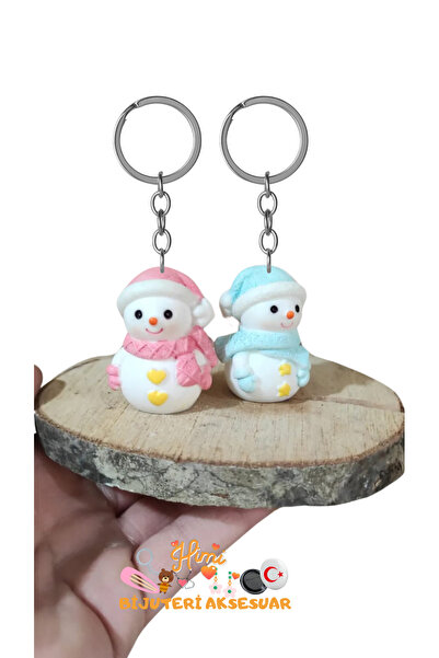 himi bijuteri aksesuar Set de 2 brelocuri Omul de zăpadă, ornament pentru ruc...