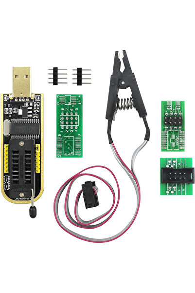 Choice1 3 in 1 EEPROM BIOS USB Programmer CH341A + SOIC8 Clip + 1.8V Adapter ...