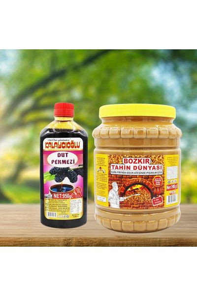 Kalaycıoğlu Bozkır Tahini Center - 1900g Tahini with Bran & 950g Mulberry Molasses