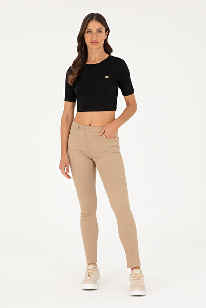 U.S. Polo Assn. Kadın Kum Kanvas Pantolon 50281692-VR085