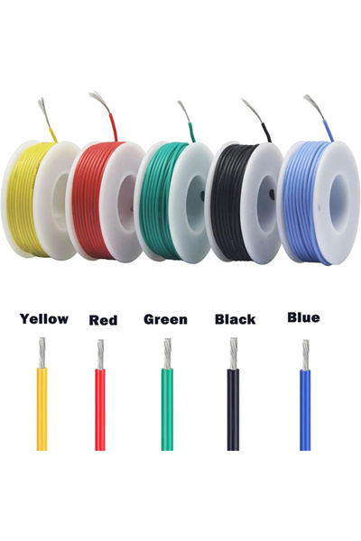 Choice1 سلك PVC مقاس 20AWG 5x10M بطول 5-20 مترًا لكل محور، 5 ألوان من سلك DIY...