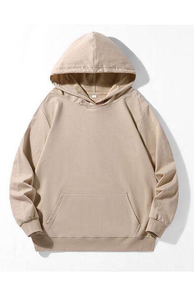 ruNadeS Unisex Oversize Casual φούτερ με τσέπες καγκουρό Basic Trend Model