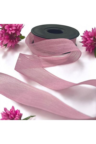 BukiroAtelier Linen Ribbon 5 Meters 2 cm Bow Ribbon