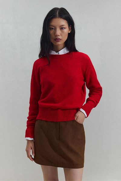 Suud Collection Red Ester Knit Sweater
