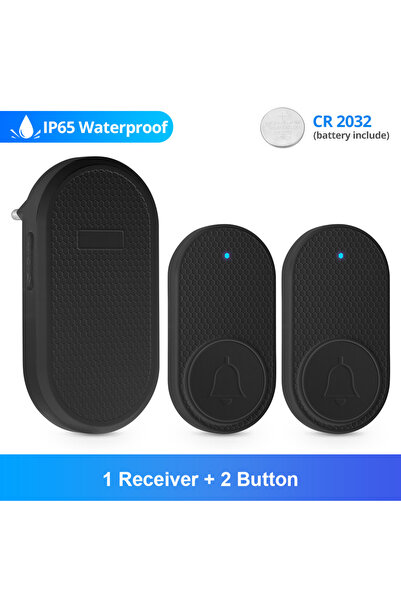 Choice6 قابس أوروبي، جهاز استقبال واحد، زرين، جرس باب لاسلكي مقاوم للماء، جرس...