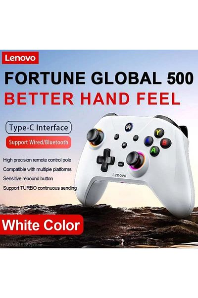 Choice وحدة تحكم ألعاب لاسلكية Lenovo S02 جديدة باللون الأبيض مع لوحة ألعاب بلوتوث لجهاز Nintendo Switch والكمبيوتر الشخصي وAndroid