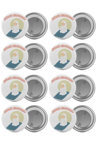 Saturn I Have Prayer Bag Badge Set 8 Pieces Biggest Size 5.8cm Pin Brooch