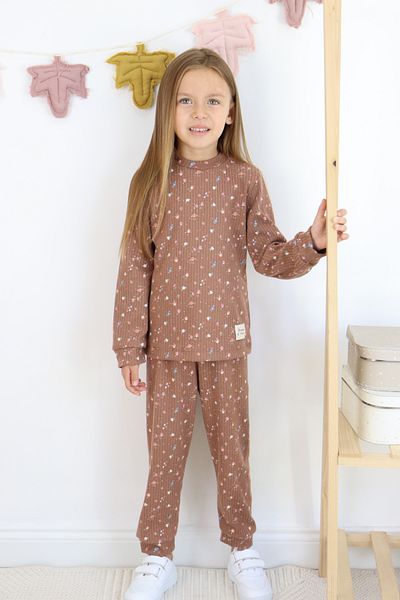 Harika KIDS Комплект пижама със средна дебелина за момиче с щампа