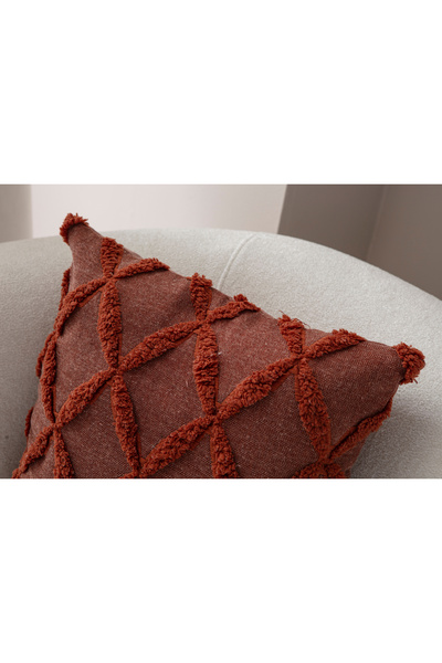 SWITA Single Decorative Polka Dot Linen Fabric Throw Pillow Cover 43X43 Tile