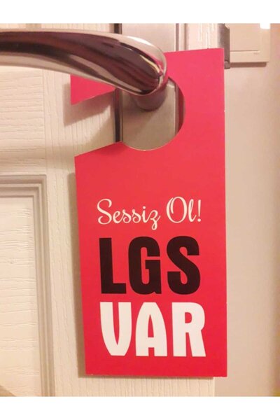 HOMEMADES كن هادئًا، لقد حصلت على LGS! لافتة تحذير للباب (قطعتان) - لافتة باب...