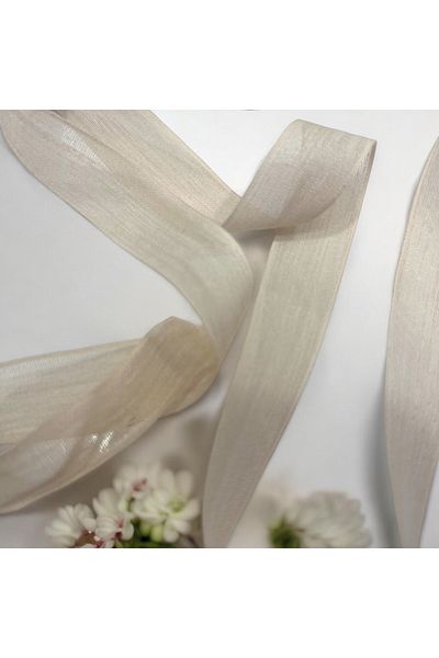 BukiroAtelier Linen Ribbon 5 Meters 2 cm Bow Ribbon