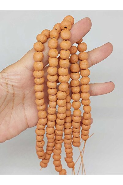 Yasamtohumu Smeđa mat keramička žica od perli 8-9mm/30cm (54182)