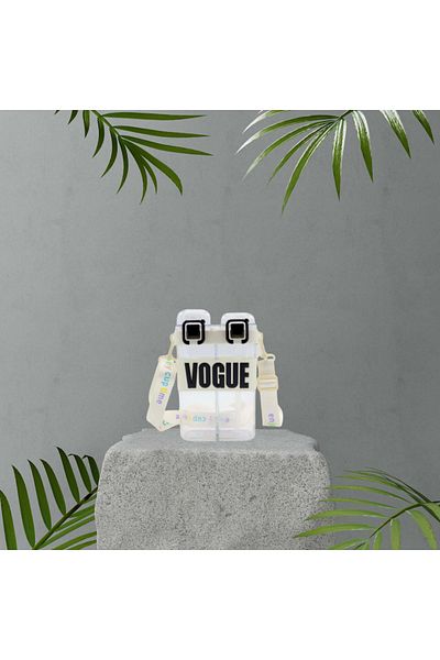 M&B WATER BOTTLE Double Compartment Vogue Water Bottle, Double Lid, Straw, Neck Hanging Children's School Water Bottle