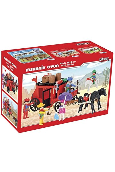 PİLSAN Pilsan Oyuncak Mini Mekanik Serisi: 2 Posta Arabası 04002 / Pilsan