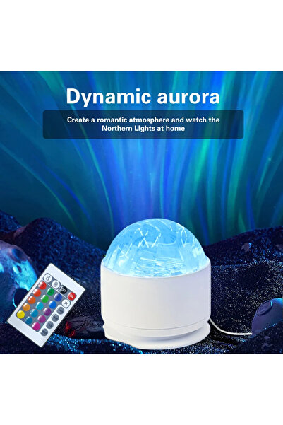 Choice مصباح عرض الشفق القطبي الشمالي/تموجات الماء الأبيض LED ضوء ليلي مع جها...