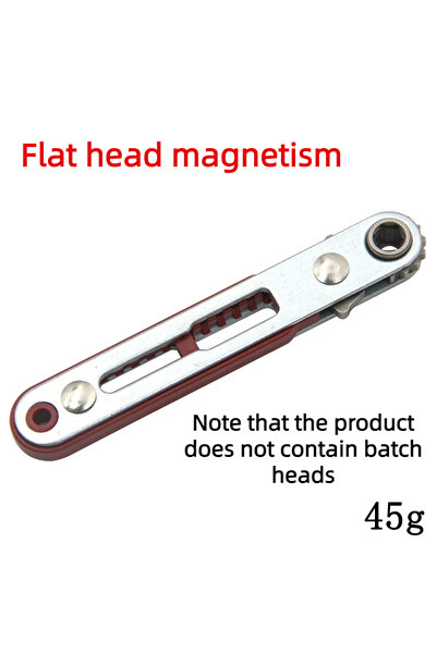 Choice Red Flat head style Bidirectional Forward and Reverse Ratchet Screwdriver Elbow Flat Head Wrench Cro