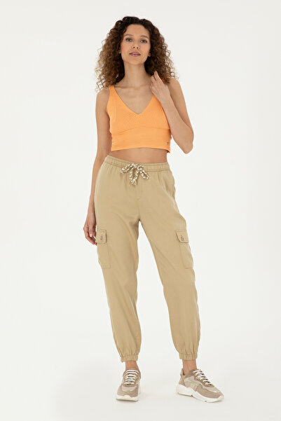 U.S. Polo Assn. Жіночі відкриті хакі-канатні штани 50281794-VR183