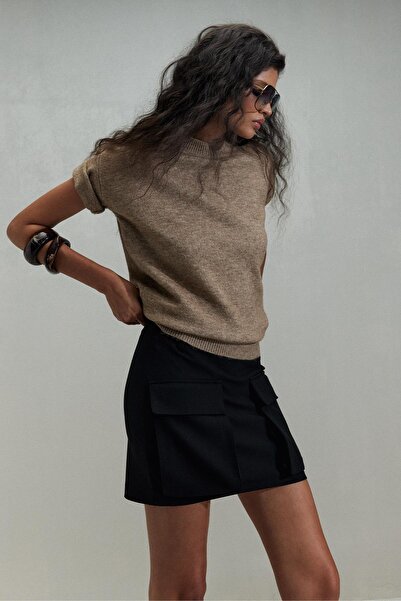 Suud Collection Norkový svetr s krátkým rukávem