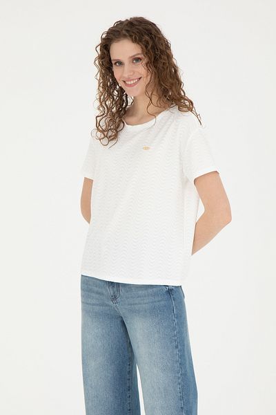 U.S. Polo Assn. Γυναικείο T-Shirt Ecru - Crew Neck, 50281900 -vr019