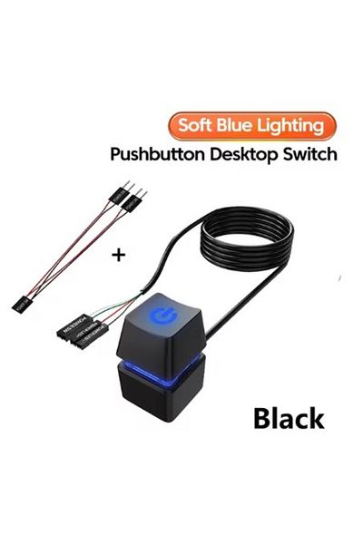 Choice 1m Orange Computer Desktop Power Switch Extension Cable LED Motherboard External Start Power On/Off