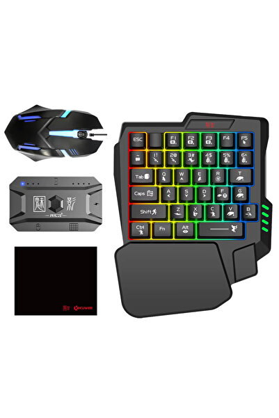 Choice M1 Pro Klavye ve Fare Dönüştürücü Taşınabilir Mobil Oyun Klavyesi ve Fare Adaptörü Android İçin...