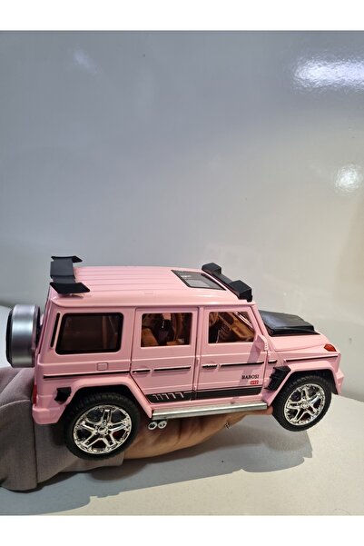 Hepsilazım Pembe Jip Mercedes G63 G Class Metal Diecast Model Araç Çek Bırak Oyuncak Araba 22Cm