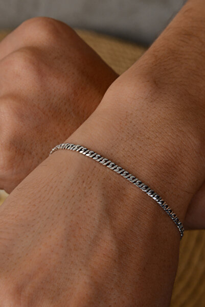 Ricco Jewellery 925 Ayar Gümüş Old Money Oksitli Dolgun Örme Bileklik