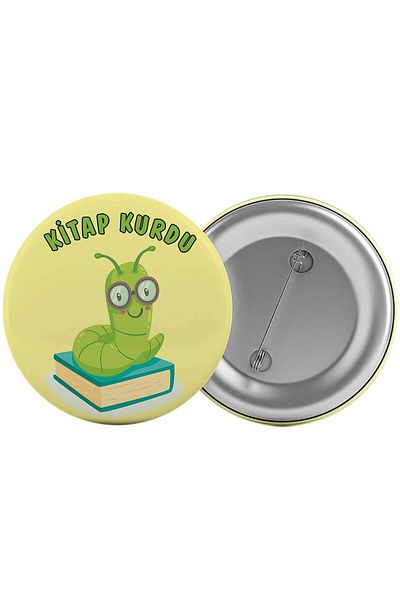 Saturn Bookworm Bag Badge 20 Pieces Biggest Size 5.8cm Pin Brooch