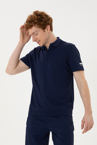 U.S. Polo Assn. Men's Regular Fit Polo Neck Navy Blue T-Shirt 50282246-Vr033