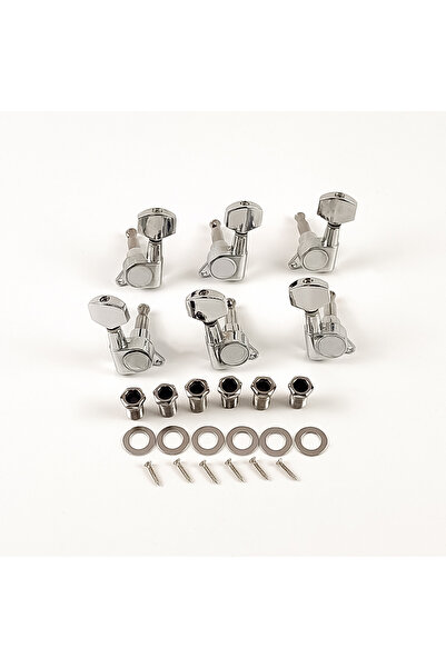 Choice5 Silver 3R3L 6pcs Sealed Guitar String Pegs Lking Tuners 3L3R Tuning P...