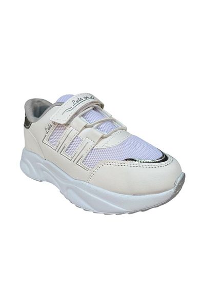 Liger Pantofi sport cu velcro cu șireturi inteligente pentru copii ALB - ARGINT