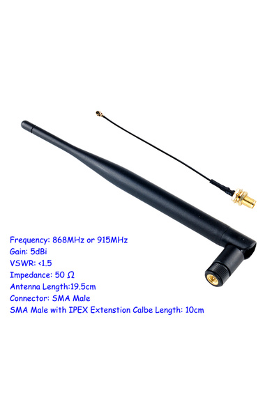 Choice 4PCS 868Mhz 868MHz / 915MHz LoRa Antenna 5DBi SMA Male to U.FL Connector Cable Omni-directional Ante