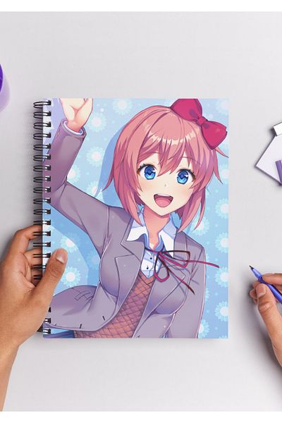 Home Doki Doki Anime Spiral Notebook A5 (50 Sheets)