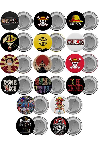 Saturn One Piece Bag Badge Set 16 Pieces Biggest Size 5.8cm Pin Brooch