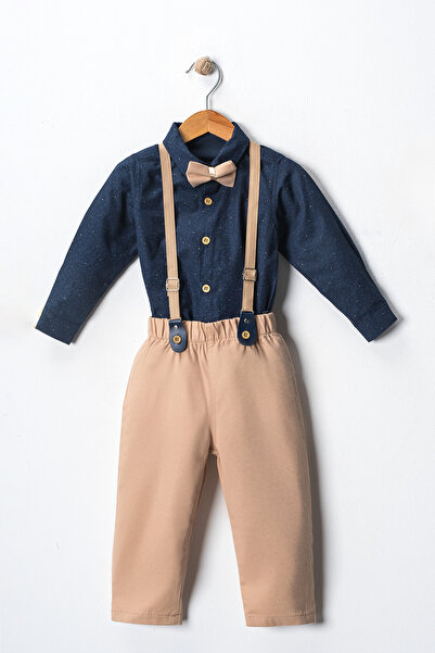 Çelix Kids Bebek&Çocuk Salopet Takım Gömlek Pantolon Papyon