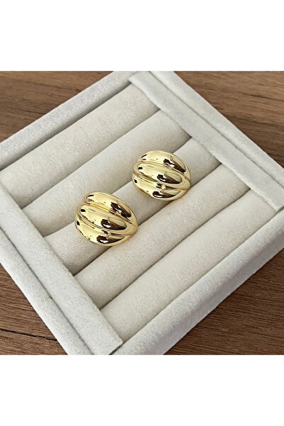 ATELİER GİZEM Xuping kadın kararmaz 14k gold çelik küpe