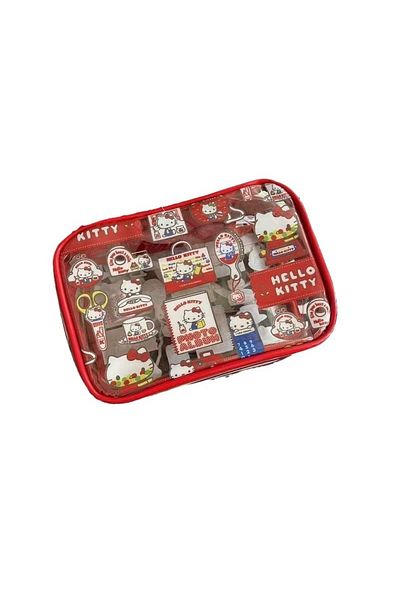 Choice Hello Kitty New Sanrio Clear Makeup Bag Kawaii Cartoon Hello Kitty Waterproof Skincare Storage Bag C