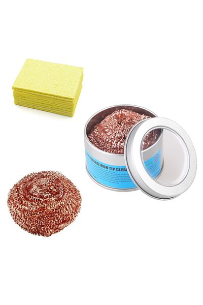 Choice Silver Set 3 Cleaning Ball Desoldering Soldering Iron Mesh Filter Cleaning Nozzle Tip Copper Wire Cl