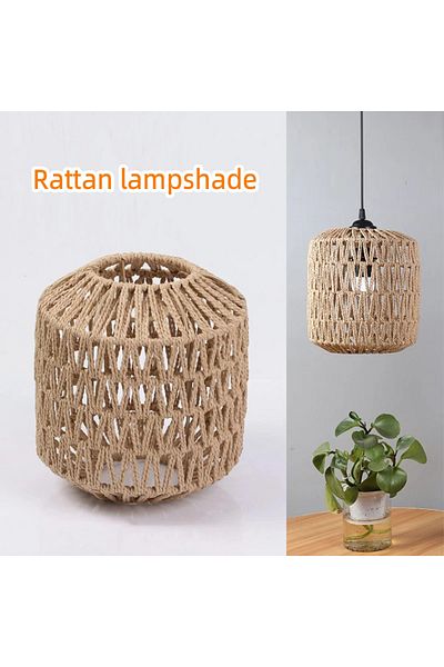 Choice Woven Ceiling Lamp Cover Vintage Flush Mount Light Fixtures Modern Lampshade Paper Rope For E27 N...