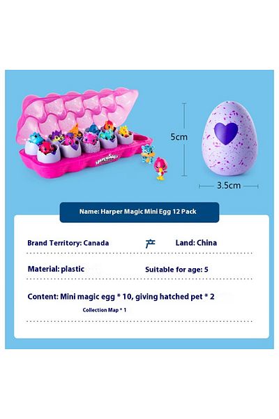 Choice 10egg And 2doll Hatchi Magic Egg Blind Box Toy, Mini Figurine Cute Doll, Hatchable Egg, Girls Preten