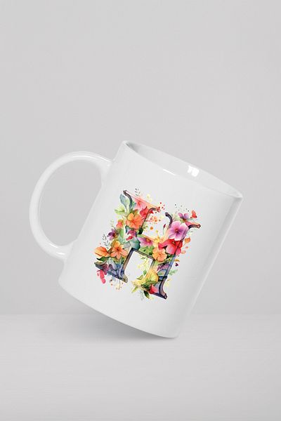 feinas Letters Porcelain Mug Cup