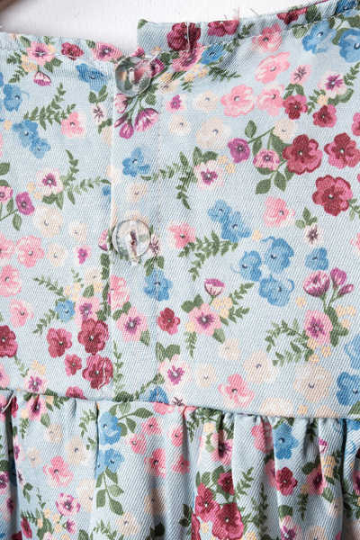 TRENDYOLKIDS Multicolored Girl's Floral Patterned Eid Woven Dress Tkdaw25El00027