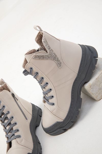 SOHO Beige-Grey Women's Boots & Booties 19915